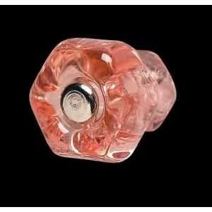 Cabinet Knobs Pink Glass, 1 in. diameter Cabinet Knobs 