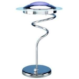  Lite Source Blue Glass Spiral Desk Lamp