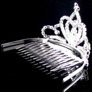 ADDL Item  BIG rhinestone crystals hair comb tiara 