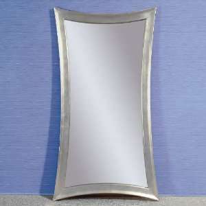 Bassett Mirror M1718 Hour Glass Shaped Leaner Mirror in Silver Leaf 
