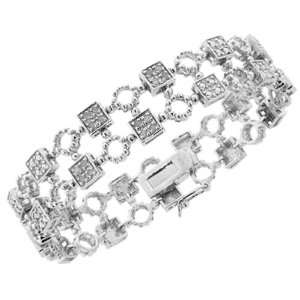 Tressa Sterling Silver Colorless White Pave Set Cubic Zirconia .925 