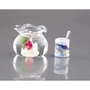   2008 Reutter Porcelain Dollhouse Miniature Goldfish Bowl Toys & Games