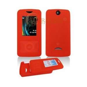  Red Soft Silicone Gel Skin Cover Case for Sony Ericsson W205 [Beyond 