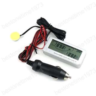 DC 12V Auto Car Digital Thermometer Temperature Meter in&out Inside 