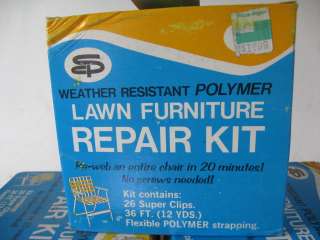 Vintage Lot Lawn Chair Repair Webbing Kits Lime Green Polymer  