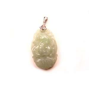  PE0306 Green Jade Snake Crystal Pendant Jewelry