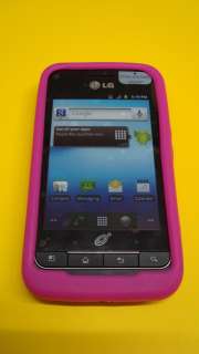   NET10 LG Optimus Net ANDROID HIGH QUALITY HOT PINK SILICONE CASE COVER