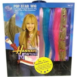 Hannah Montana Wig and 6 Piece Snap Extensions Combo Set