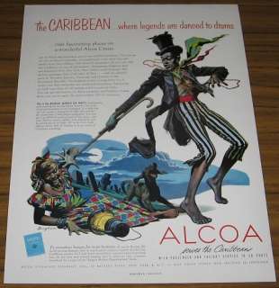 Original 1954 Vintage Ad Alcoa Steamship Line Banda Dance of Haiti .