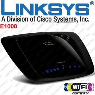 Cisco Linksys E1000 Wireless N Router 300Mbps 2.4GHz 4 Port Fast 