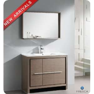   Allier 39.37 Wood Vanity with Mirror, Sink, Countertop, P Trap, Po
