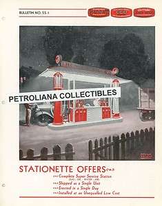GAS PUMP LITERATURE PACKAGE A167 BENNETT PUMP CO. STATIONETTE 1932 