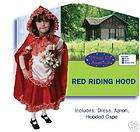 GIRLS DELUXE RED RIDING HOOD COSTUME SIZE MEDIUM