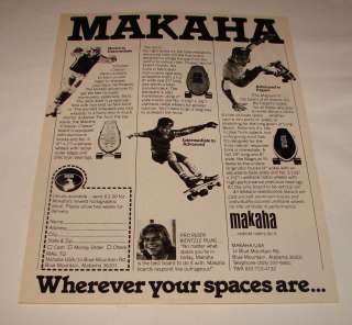 1978 MAKAHA skateboard ad #2~Cheddar Cheese, Magnum III  