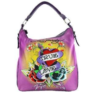  Ed Hardy Ingrid Hobo Bag   Purple 