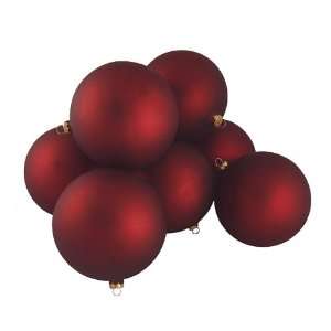   of 36 Matte Red Glass Ball Christmas Ornaments 2.5