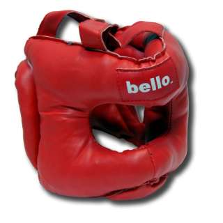   Bello Boxing Martial Arts Sports Karate Adjustable LARGE Red Head Gear