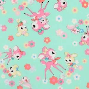   Japanese fabric deer squirrel bunnies (Sold in multiples of 0.5 meter