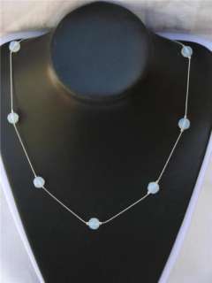  new sterling 925 silver necklace with genuine opal gemstone beads 