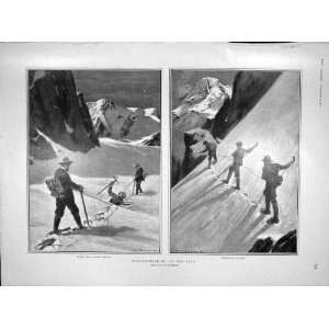   1902 MOUNTAINEERING ALPS MOUNTAINS SNOW ICE CLIMBING