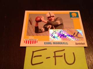   All American EARL MORRALL Certified Autograph Michigan State QB Auto