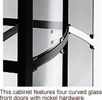 680395 Howard Miller Blackmodern curio Display Cabinet Glass mirrored 