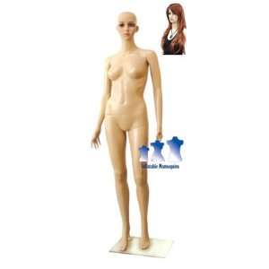  Female Mannequin, Fleshtone Plastic w/ Base & Wig Arts 