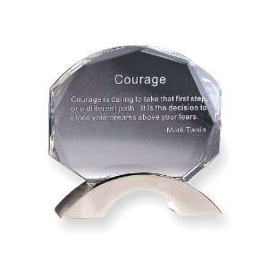  Courage Crystal Inspirational Desk Sculpture Jewelry