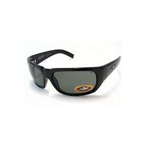 Wiley X Reign Sunglasses Gloss Black Frame with Polarized Smoke Lenses 