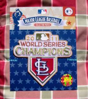 Official 2011 MLB World Series Champions Champs Patch St Louis 