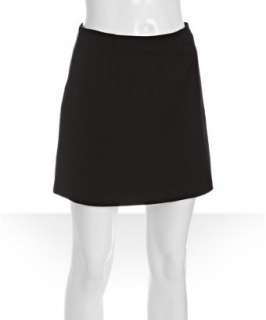 Stella McCartney black stretch cotton A line mini skirt   up 