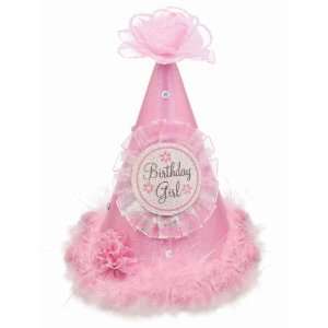 Birthday Girl Cone Hat Party Supplies (Pink) Toys & Games