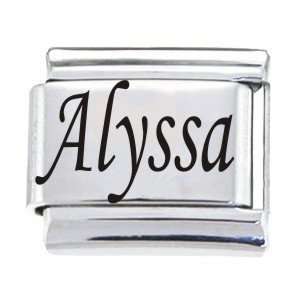  Body Candy Italian Charms Laser Nameplate   Alyssa 