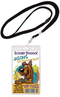 Scooby Doo VIP Pass Birthday Party Invitations Favors  
