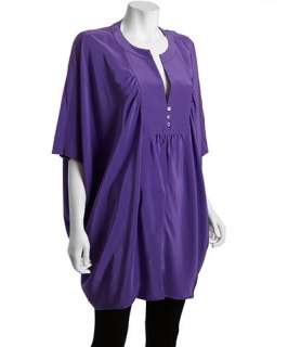 BCBGMAXAZRIA wisteria silk bat wing tunic