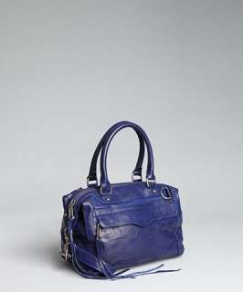 Rebecca Minkoff electric blue leather MAB Mini convertible satchel