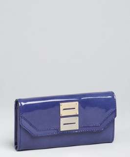 Botkier sapphire lambskin patent Evans continental wallet   