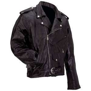   Genuine Buffalo Leather Motorcycle Jacket w/Zip Out Liner Pick Size