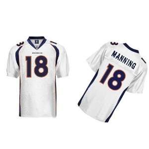  Jersey#18 Peyton Manning White Football Authentic Jerseys (Kids 