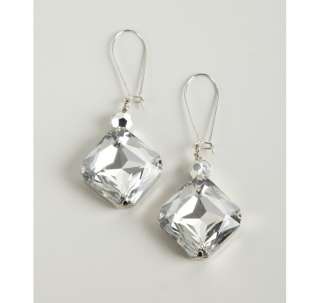 Kenneth Jay Lane silver Bling Stephanie drop earrings