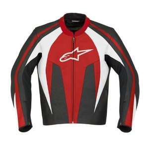  Alpinestars Stunt Leather Jacket , Color Red, Size 56 