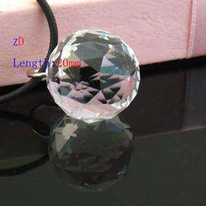   Clear Spherical Faceted Bead Crystal Pendant Necklace Fashion  