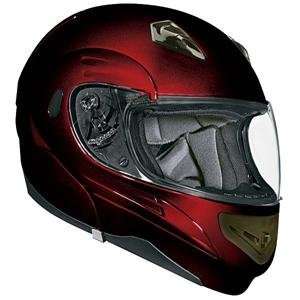    UP MODULAR COLOR MATCH MOTORCYCLE HELMET (SMALL, BLACK CHERRY RED