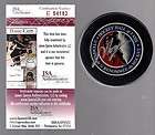 MARK MESSIER SIGNED HALL of FAME PUCK JSA COA OILERS RA