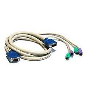  Cables To Go KVM Cable. 8FT PS2 KVM 3 IN 1 CABLE 2 HD15 4 