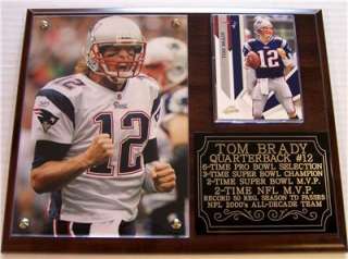   New England Patriots NFL Most Valuable Player Photo Card Plaque  