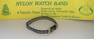   straps bands bracelets clipper nylon military watch band black white 8