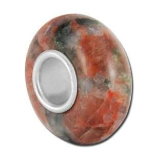  13mm Zebra Stone Large Hole Bead Jewelry