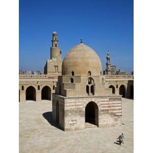 Courtyard of Ibn Tulun Mosque, the Largest and One of Oldest Mosques 