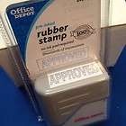 APPROVED BLUE Ink Pre Inked Rubber Stamp Office Depot Quick Drying 